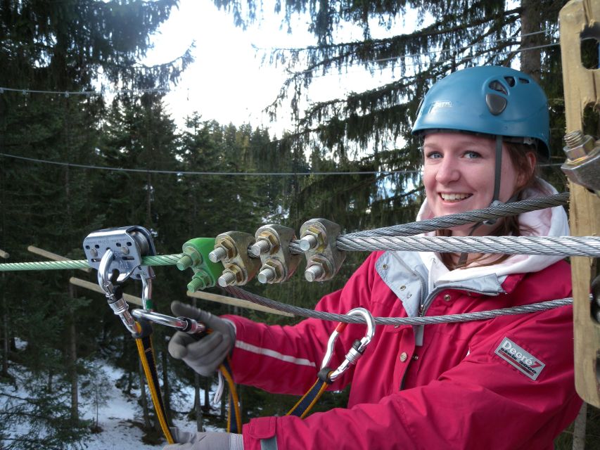 St. Johann in Tirol: Hornpark Flying Fox Parcours - Winter Flying Fox Experience