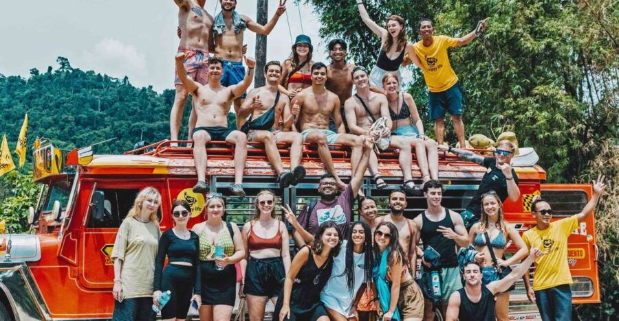 El Nido: Social Jeepney Tour With Lunch, Waterfall & Beaches