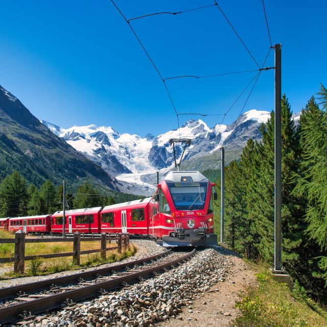 From Tirano: Bernina Train to St. Moritz