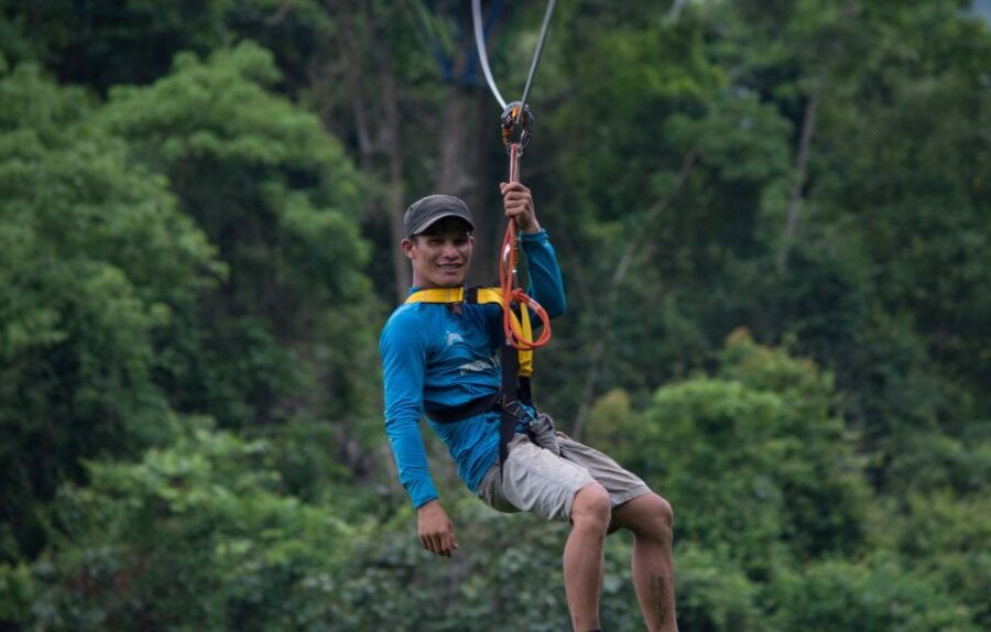 Half-Day Nam Song River Kayak Tour With Zipline or Tham None