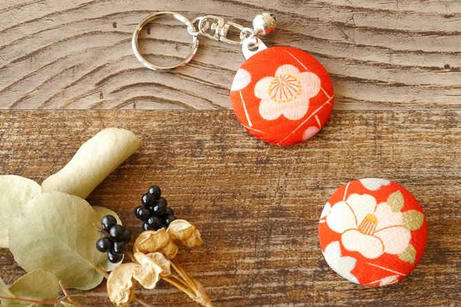 Make Unique Items With Kimono Fabric Kimono Fabric Badge Kimono Fabric Keyring