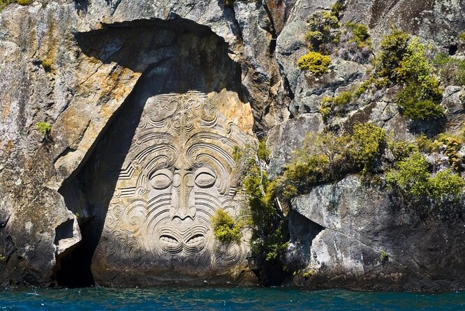 Maori Rock Carvings - Taupo Sailing Adventures - Sail Fearless