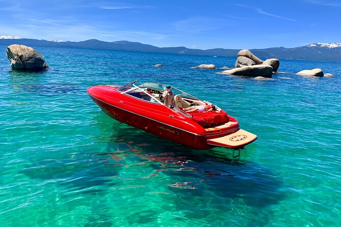 4 Hour Luxury Boat Charter on Beautiful Lake Tahoe - Charter the Grateful Red Speedboat