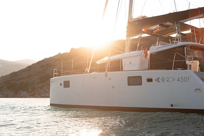 Agios Nikolaos Evening Catamaran Cruise in Mirabello With Dinner - Tour Duration and Admission