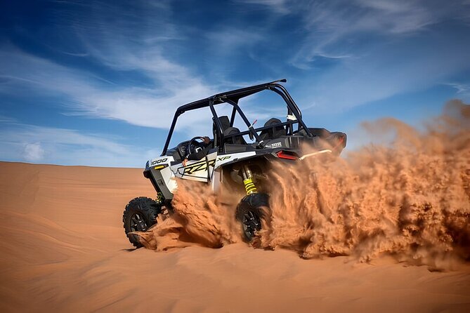 Dubai: 3* Red Dunes ATV, Sandsurf, Camels, Horses, Buffet & Show - Meeting and Pickup