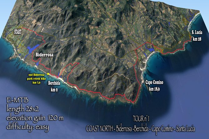 Easy Ride to Biderosa, Berchida, & Capo Comino, With Electric Mountain Bikes - Electric Bikes and Equipment