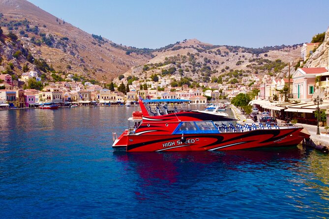 Fast Boat to Symi With a Swimming Stop at St Georges Bay! (Only 1hr Journey) - Lowest Price Guarantee