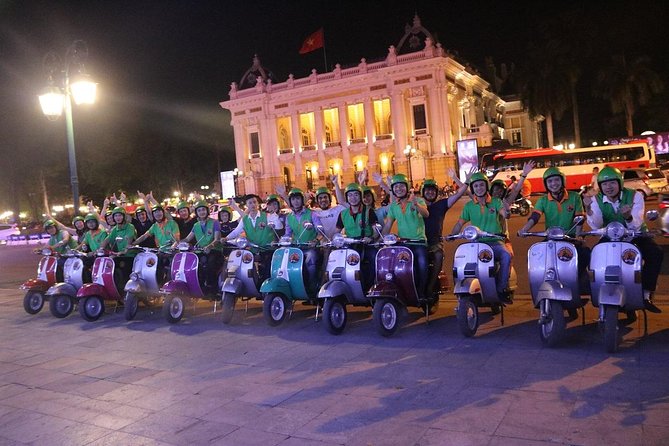 Hanoi Vespa Night Street Food Tour Train Street Live Music - Pricing and Duration