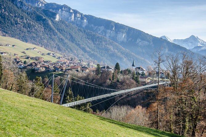 Nature Park Blue Lake, Suspension Bridge and City of Thun - Overview of Nature Park Blue Lake