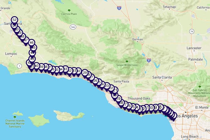 Pacific Coast Highway: Smartphone Audio Tour, LA to Santa Maria - Tour Overview