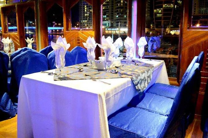 Premium Romantic 5 Star Marina Dhow Dinner Cruise With International Buffet - Cancellation Policy and Questions