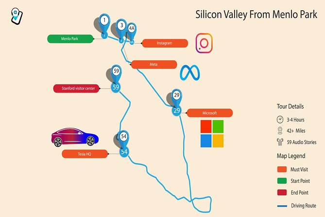 Silicon Valley Self-Guided Driving Audio Tour for Technology Lovers - Meeting and Pickup