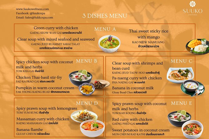 Thai Cooking Class 2 Hrs ( 3 Dishes Menu) - Pricing and Booking