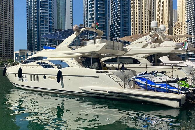 3 Hours Yacht Azimut 62ft With 2 Jetski in Marina Mall - Dubai - Meeting and Logistics