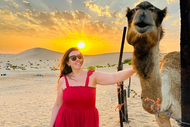 Abu Dhabi Evening Tour Desert Safari BBQ Camel Ride and Live Show - BBQ Dinner Under the Stars