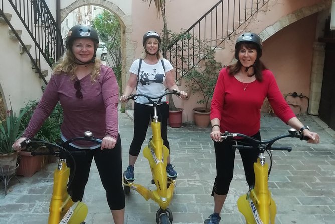 Chania Highlights Trikke City Tour - Riding Along Venetian Harborside and Nea Hora Beach Views
