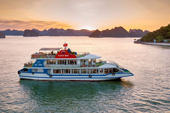 Cozy Bay 5 Star Cruise Luxury Halong Day Trip With Buffet Lunch - Itinerary Overview