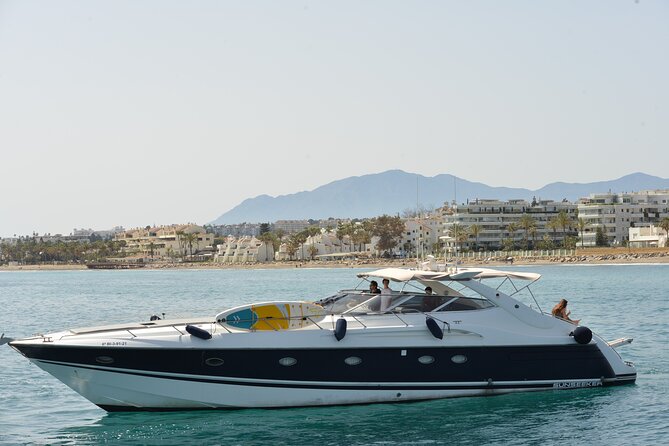 Enjoy the Marbella Coast on the Sunseeker 63 Predator Yacht - Meeting and Pickup