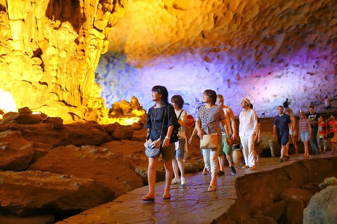 Halong Bay Full-Day Cruise With Lunch Meal, Cave ,Island & Beach - End Point and Return Transportation