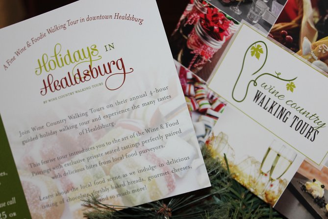 Healdsburg Wine & Food Holiday Walking Tour - Pricing and Cancellation Policy