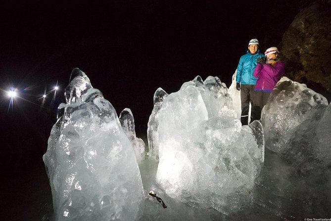 Ice Cave Lofthellir Exploration - a Permafrost Cave Inside a Magma Tunnel. - Thrilling Caving Adventure