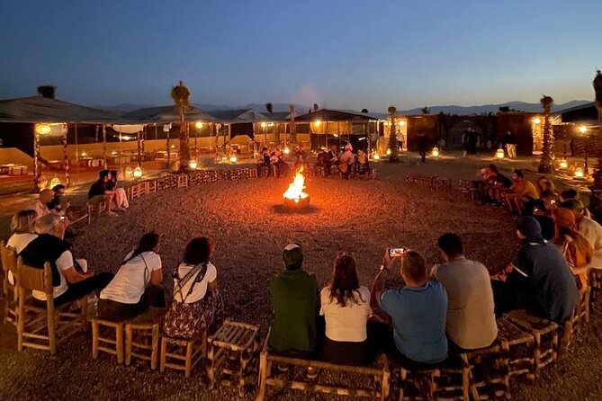 Magical Dinner Show and Camel Ride With Sunset in Agafay Desert - Riding Camels Into the Sunset