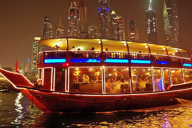 Marina Night Cruise With Dinner Buffet and Drinks in Dubai - Included Dinner Buffet & Drinks