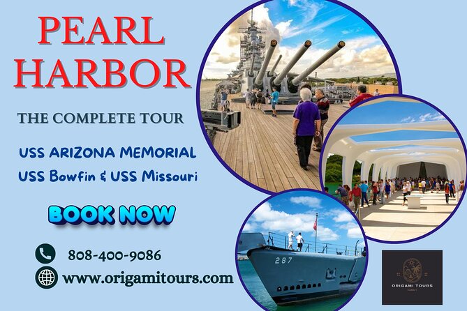 Origamitours Pearl Harbor (USS Arizona Ticket Included) & BattleShip Missouri - Pickup and Visitor Information