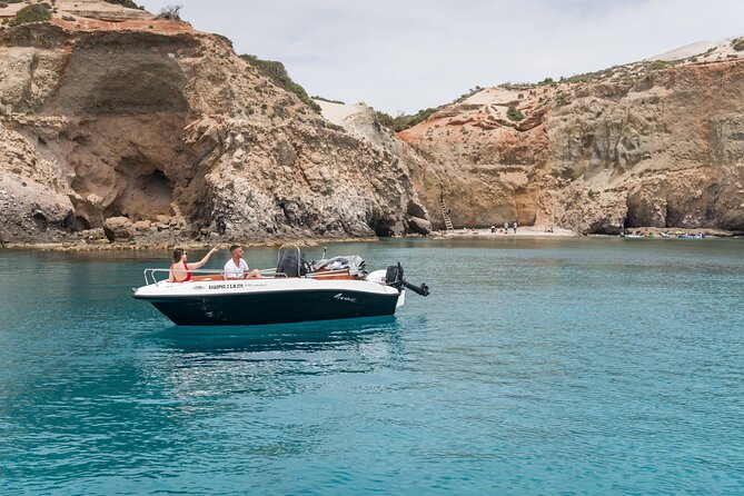 Private ELDORIS Boat Rental in Milos Agia Kiriaki GREECE - Inclusions and Exclusions