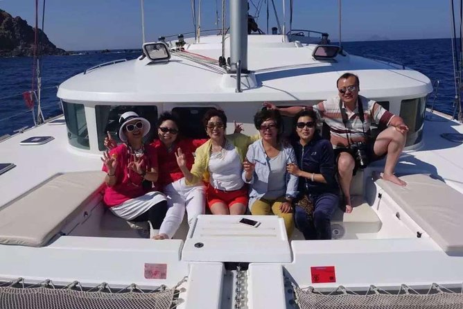 Santorini Private Sunset Catamaran Cruise - Secluded Bays and Natural Volcanic Hot Springs