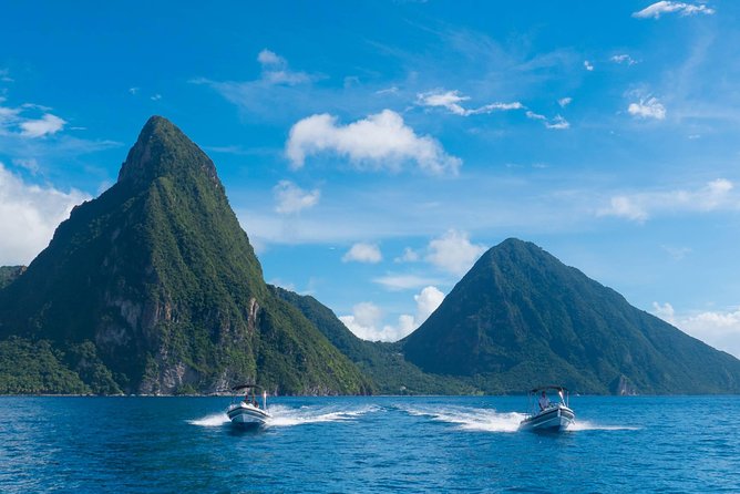 St. Lucia Speedboat and Power Snorkel From Castries - Stunning Views of the Pitons