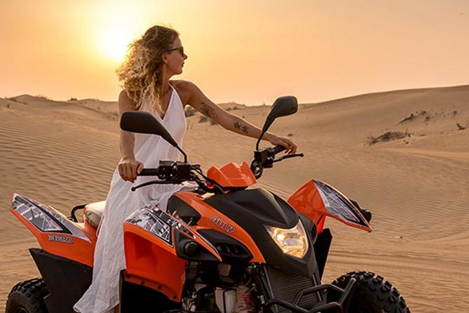 30-Mins Quad Bike Desert Safari ,BBQ Dinner, Fire Show, Belly Dance, Tanura Show - Good To Know