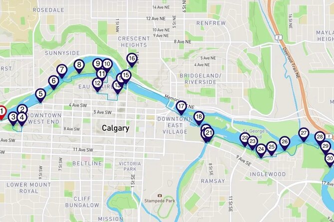 Bow River Trail: a Smartphone Audio Walking Tour - Meeting and Pickup
