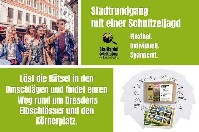 City Game Scavenger Hunt Dresden Elbschlösser - Independent City Tour - Meeting and Pickup