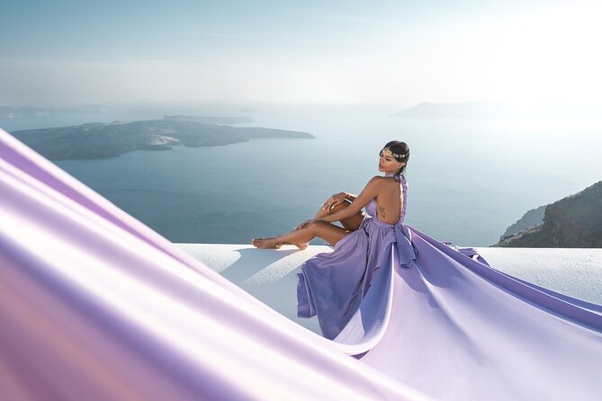 Flying Dress Photoshoot in Santorini by Flying Dress - Directions