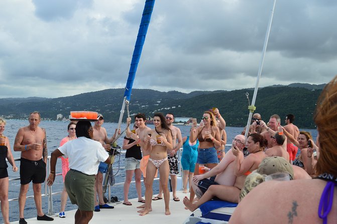Jamaica Dunns River Falls Party Cruise With Snorkeling - Fun Activities on the Catamaran