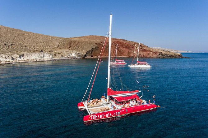 Sailing Catamaran Cruise in Santorini With BBQ, Drinks and Transfer - Tour Overview and Inclusions