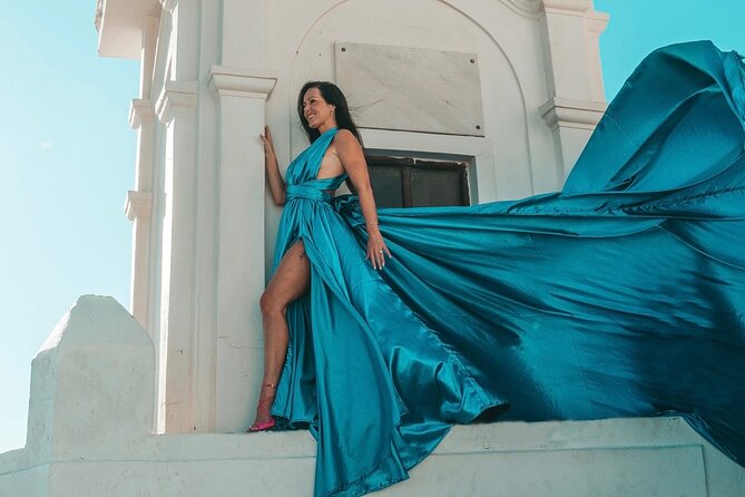 Santorini Flying Dress Photoshoot - Cancellation Policy and Weather Considerations