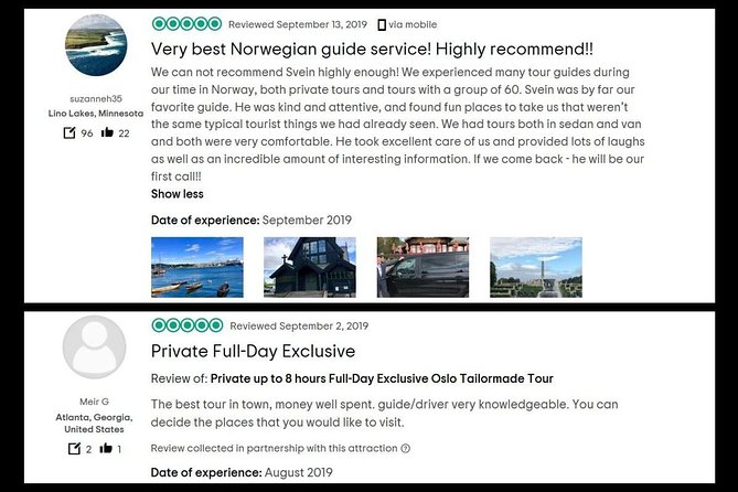 8 Hours Full-Day Exclusive Oslo Tailormade Guided Limo Tour - Best Cruise Shore! - Reviews