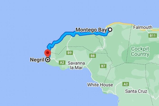 One-Way & Round-Trip Private Transfer From Montego Bay to Negril *42o VIP Option - Comfortable and Stress-free Ride