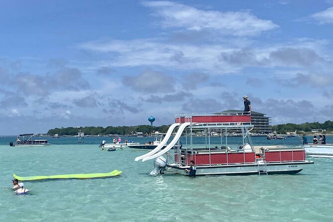Private Crab Island Double Slides Pontoon Charter With Captain - Cancellation Policy