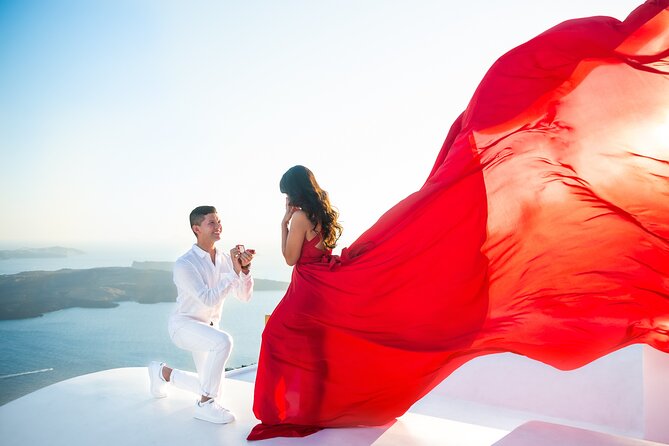 Professional Flying Dress Photoshoot In Santorini - Praise for the Photographers Skills and Recommendation