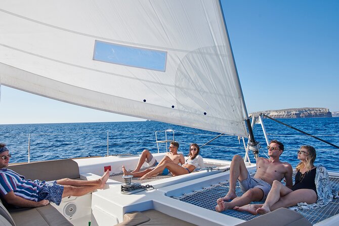 Santorini Platinum Catamaran Cruise With Meal, BBQ and Open Bar - Memorable Experiences and Highlights