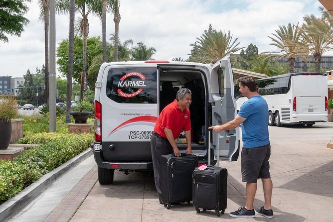 Shared Airport Departure Transfer: Anaheim, Buena Park or Garden Grove to LAX International Airport - Meeting and Pickup Details