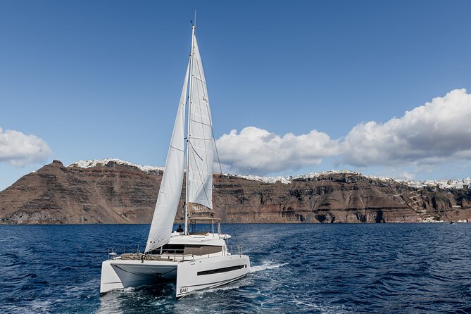 Shared Catamaran Half Day Cruise in Santorini - Common Questions