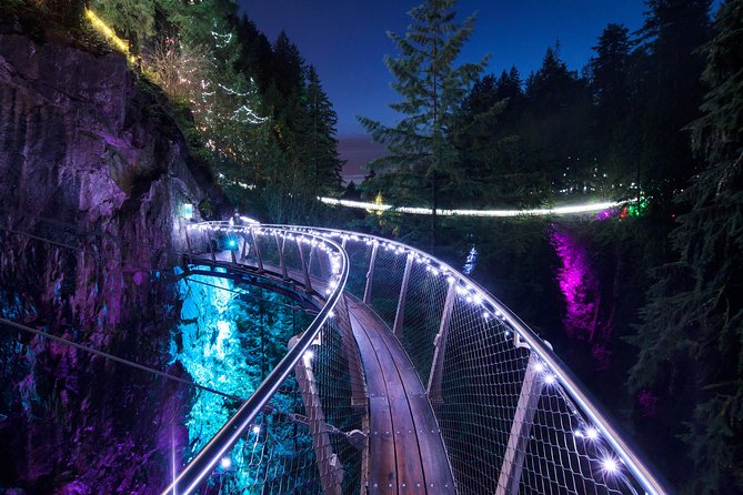 Vancouver City and Capilano Suspension Bridge Canyon Lights Tour - Capilano Suspension Bridge Canyon Lights
