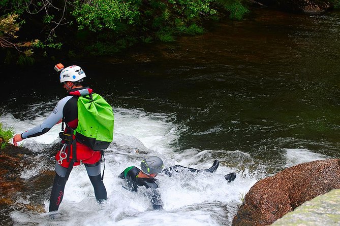 Varziela River Canyoning in Peneda Geres National Park  - Northern Portugal - Jumping and Swimming in the Lagoon