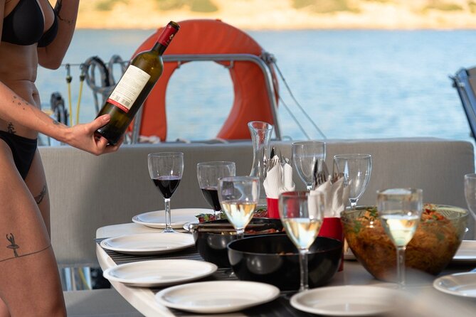Agios Nikolaos Evening Catamaran Cruise in Mirabello With Dinner - Common Questions