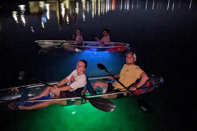 Date Night Neon Glow Clear Kayak or Clear Paddleboard & Champagne - Common Questions