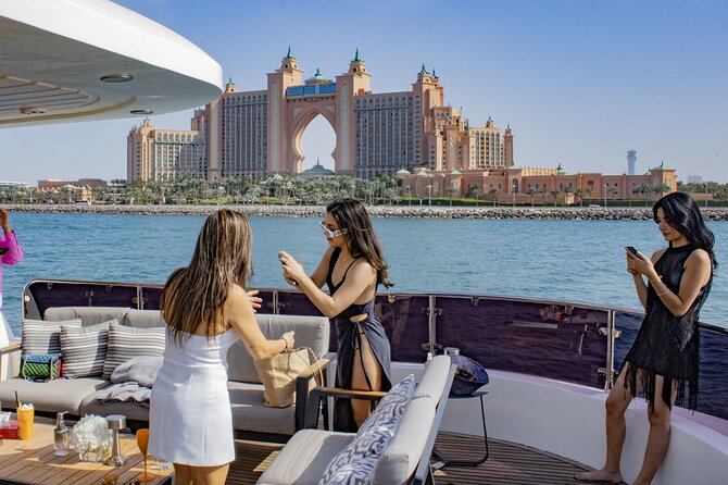 Dubai Harbour:Super Yacht Experience With Live Station & Drinks - Flexible Payment Options and Cancellation Policy